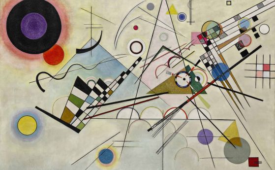 Василий Кандински – Композиция 8 (1923). Този вид изкуство често изглежда объркващо или дори произволно за обикновения зрител.