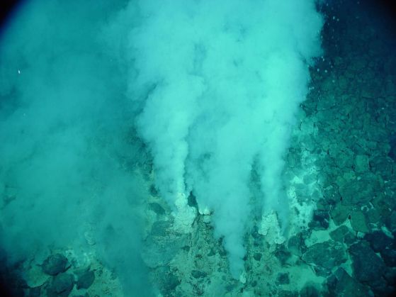 Хидротермални извори на океанското земно дъно. Кредит: NOAA