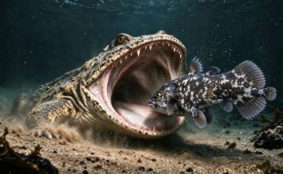 Реконструкция на жив Gerrothorax maritimus