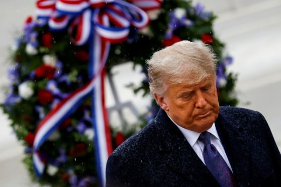 U.S. President Trump attends Veterans Day observance at Arlington National Cemetery in Arlington, Virginia