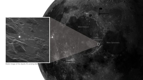 От Земята направиха лунна снимка на мястото на кацане на Apollo 15