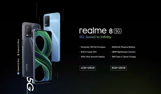 Realme 8 5G пристига с чип Dimensity 700 и 90 Hz дисплей