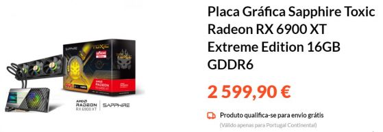 Цената на видеокартата Sapphire Radeon RX 6900 XT Toxic Extreme Edition в Европа е 2559 евро
