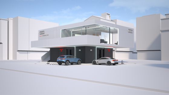 Audi с нова концепция за бързи зарядни станции