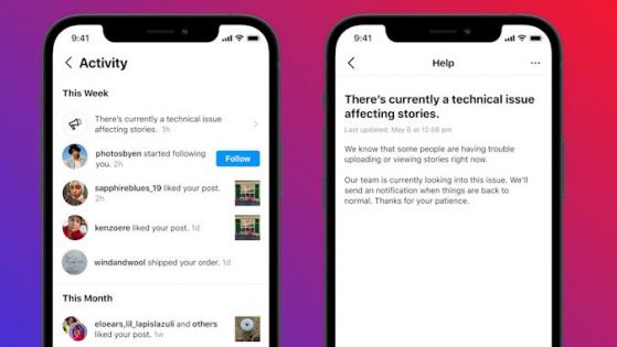Instagram тества известия в приложението за прекъсвания на услугите