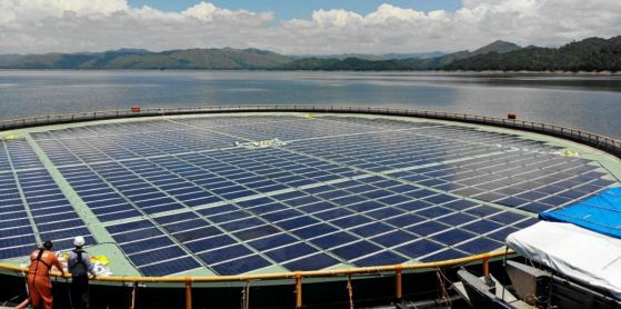 World’s largest floating solar farm comes online with wind and storage