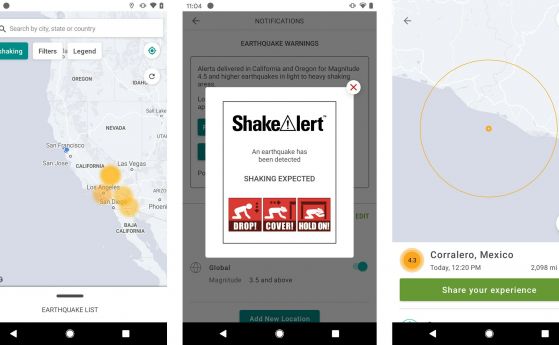 Как Android предупредждава жителите на Калифорния преди земетресение