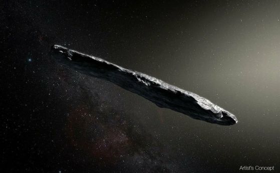 Artist’s conception of ‘Oumuamua