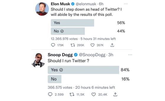 Musk, Snoop Dog, Twitter