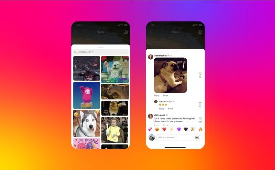 Instagram въвежда коментари с GIF