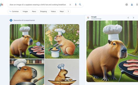 Търсачката на Google вече може да генерира изображения