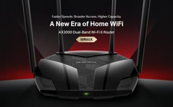 Wi-Fi 6 технология и сигурност за ненадминато онлайн изживяване с рутера Mercusys MR80X