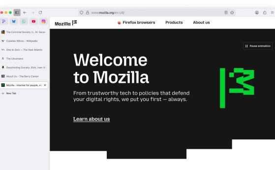 Забравете Chrome: Новите вертикални табове на Firefox подобряват производителността