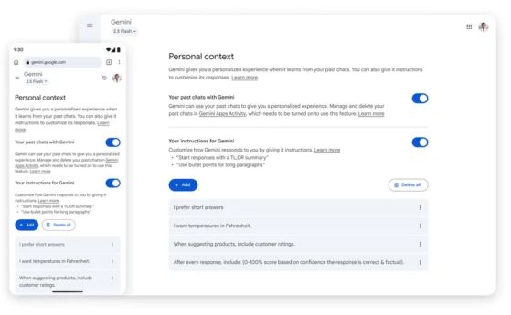 Google Gemini вече ще се учи от вашите чатове