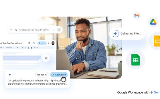 Програмите в Google Workspace получават по-интелигентни функции с Gemini