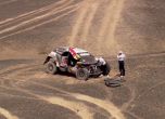 Silk Way Rally 2017, етап 9: силен ден за българите, Льоб се размаза 14