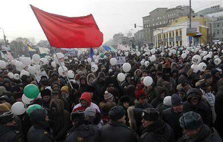 Протести в Москва. Снимка: Ройтерс