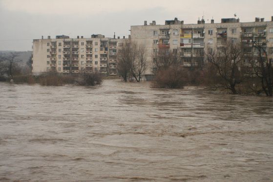 Наводнение в Харманли. Снимка: БГНЕС