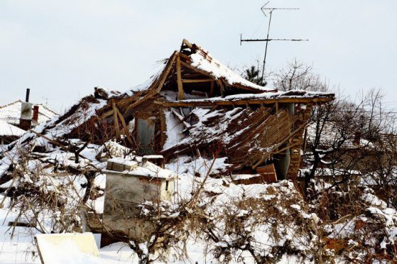 Село Бисер на 8 февруари - два дни след наводнението.