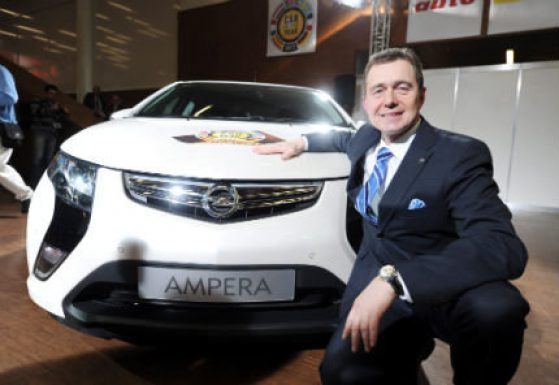 Opel Ampera на салона в Женева. Снимка: БГНЕС