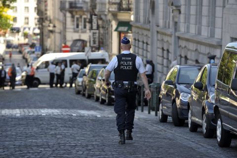 Полиция в Брюксел. Снимка: БГНЕС