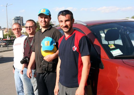 Четиримата пътешественика в София. Снимка: Сергей Антонов