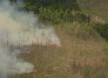 Така изглеждаше вчера пожара, сниман от хеликоптера на земеделския министър Мирослав Найденов.