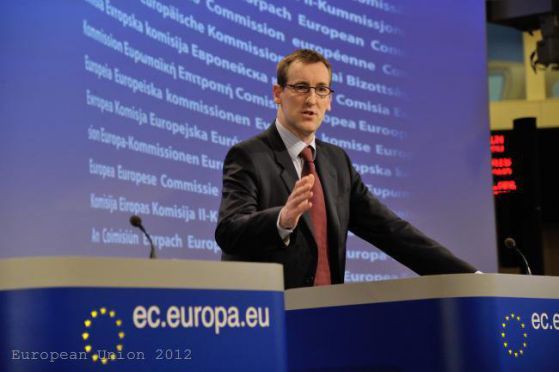 Говорителят на ЕК Марк Грей, Снимка: http://www.euinside.eu