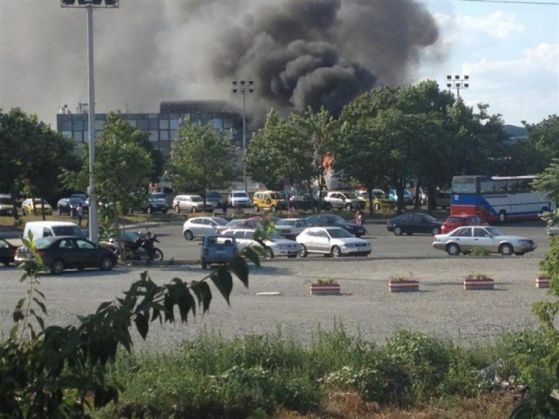 Взрив на летището в Бургас, Снимка: БГНЕС