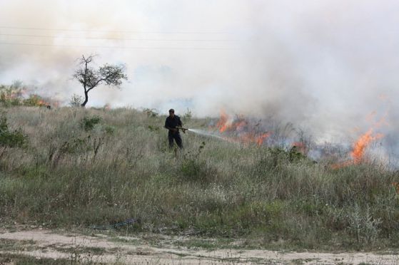 Пожар на летище Варна 23 юни 2012 г. Снимки: БГНЕС