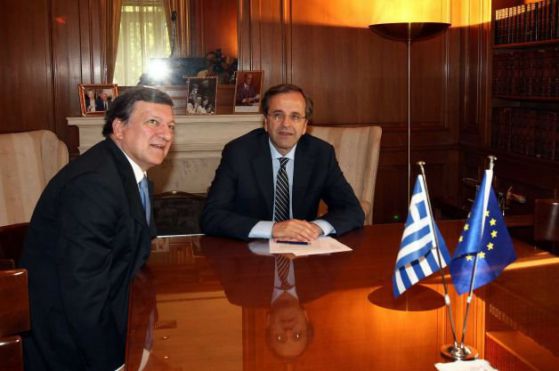 Жозе Мануел Барозу и Андонис Самарас, Снимка: АР
