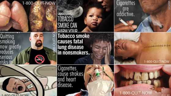 Съд в САЩ спря отпечатването на шокиращи снимки върху цигарените кутии