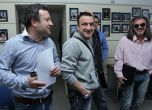 Рачков, Зуека и Халваджиян (от ляво на дясно) след раздялата си с bTV преди 5 месеца. Снимка: БГНЕС
