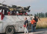 Катастрофиралият автобус на магистрала "Тракия". Снимка: БГНЕС, архив