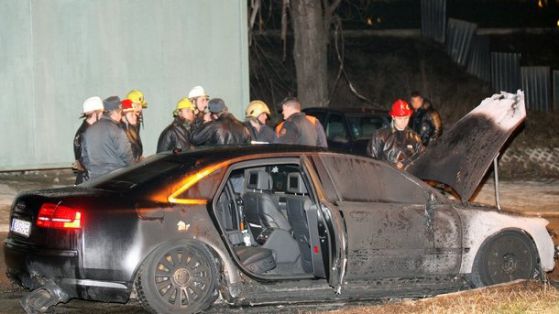Audi се взриви след катастрофа край Разград