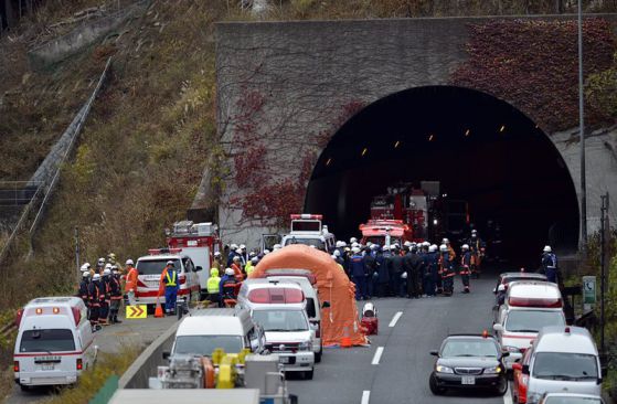 Тунел рухна в Япония. Снимка ЕПА/БГНЕС