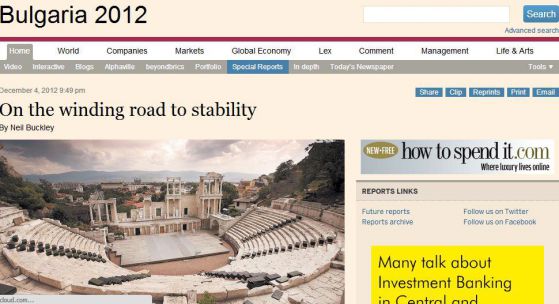 Файненшъл таймс описва "криволичещия път към стабилността" на България