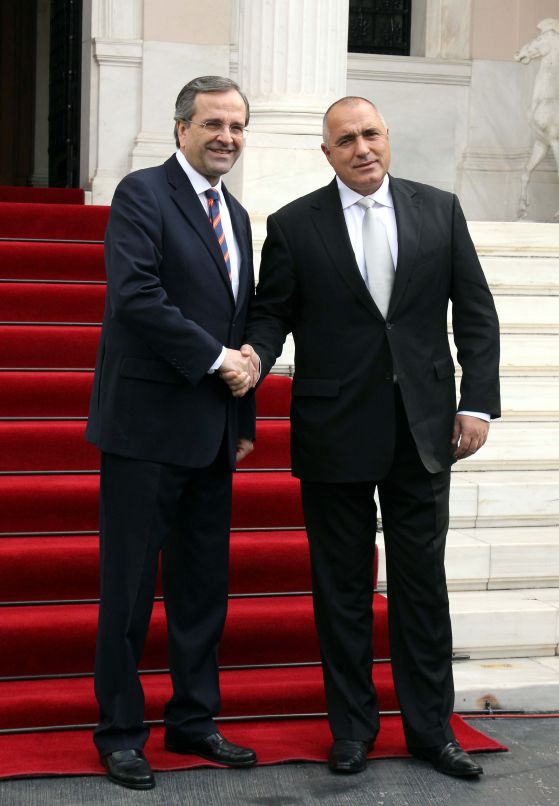 Бойко Борисов и премиерът на Гърция Андонис Самарас. Снимка: МС