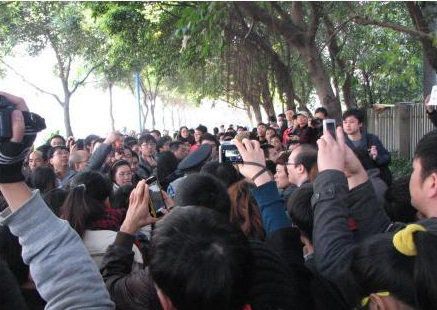 Китайски журналисти протестират. Снимки twitter
