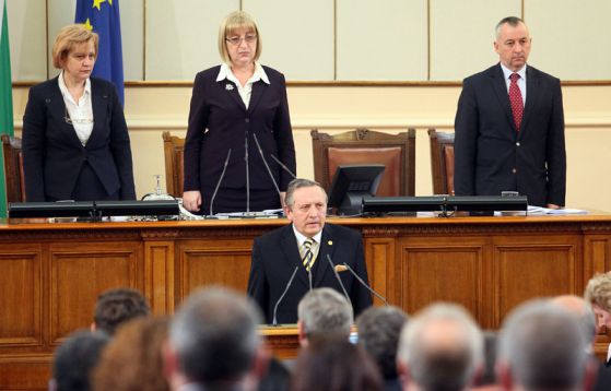 Акад. Стефан Воденичаров полага клетва като министър на образованието. Снимка: БГНЕС