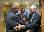 Борисов също е в Брюксел на срещата на върха. На снимката: С председателя на Европейския съвет Херман ван Ромпой. СНИМКА: АРХИВ