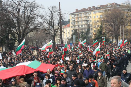 Протестът на 17 февруари в София. Снимка: Сергей Антонов