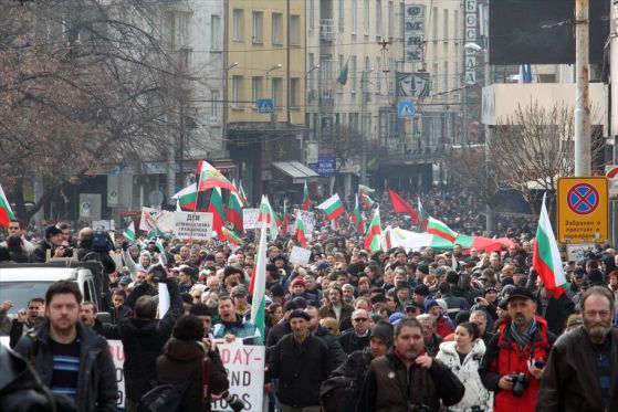 Протест в София, 17 февруари 2013 г. Снимка: Сергей Антонов