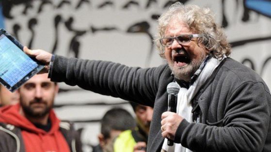 Бепе Грило - комикът, който спечели 20% от гласовете на италианците. СНИМКА: ЕПА/БГНЕС