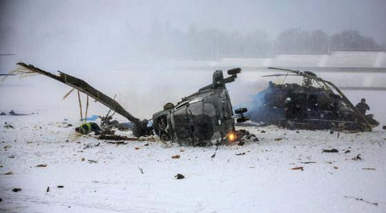 Два хеликоптера се сблъскаха в небето над Берлин. Снимка: ЕПА