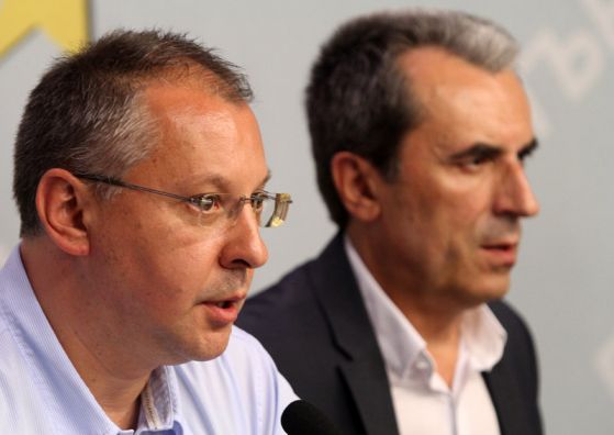 Сергей Станишев и Пламен Орешарски, кандидатът на левицата за премиер. Снимка: БГНЕС