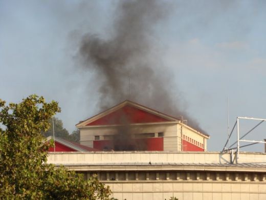 Пожар в Драматичния театър в Пловдив. Снимки: Plovdiv24.bg