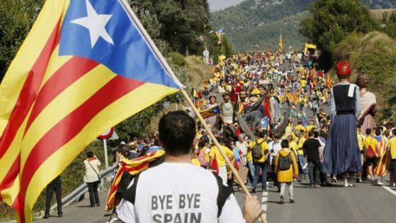Хиляди каталунци поискаха независимост от Испания, Снимка: БГНЕС