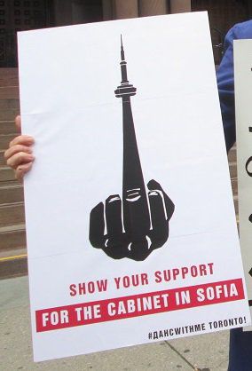 Протест на българите в Торонто, Снимка: Магда Илиева