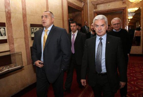Бойко Борисов и Волен Сидеров в парламента.